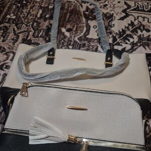 Elegant Black and White Women's Handbag